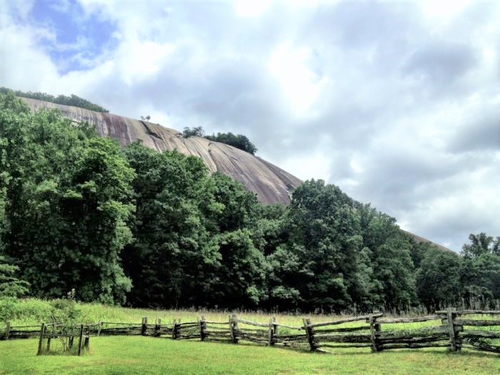 An image of Stone Mountain in Stone Mountain State Park, NC